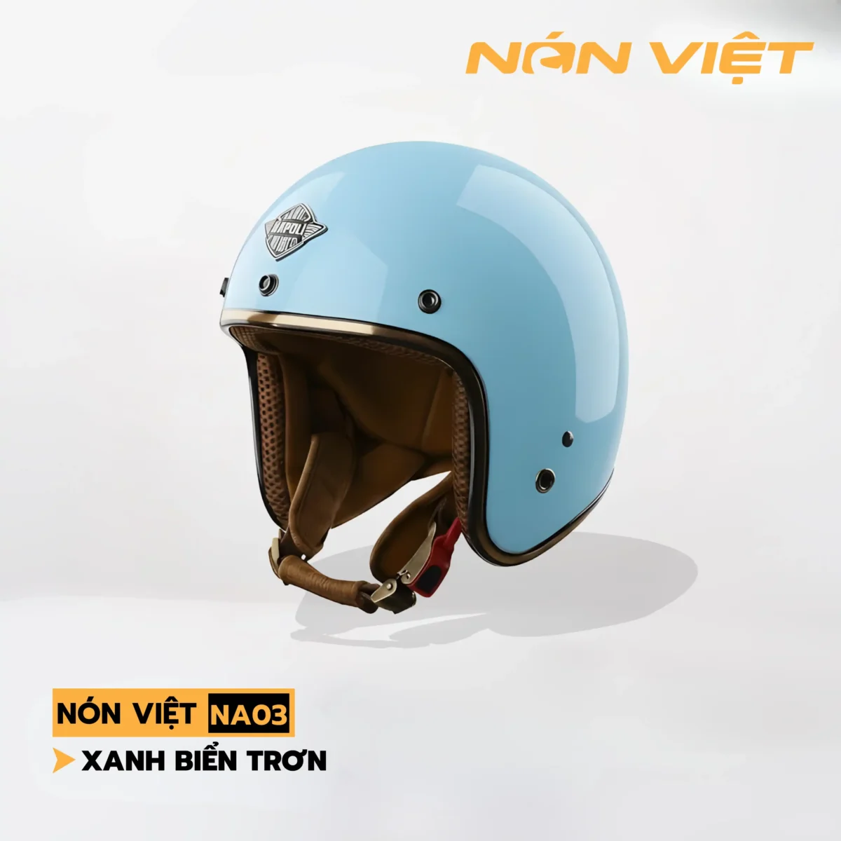 Mũ Bảo Hiểm 3/4 Không Kính Napoli Chính Hãng - Ảnh 7