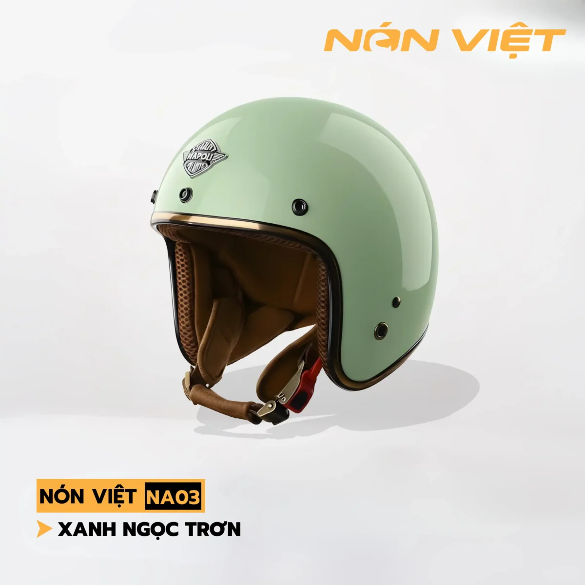 Mũ Bảo Hiểm 3/4 Không Kính Napoli Chính Hãng - Ảnh 6