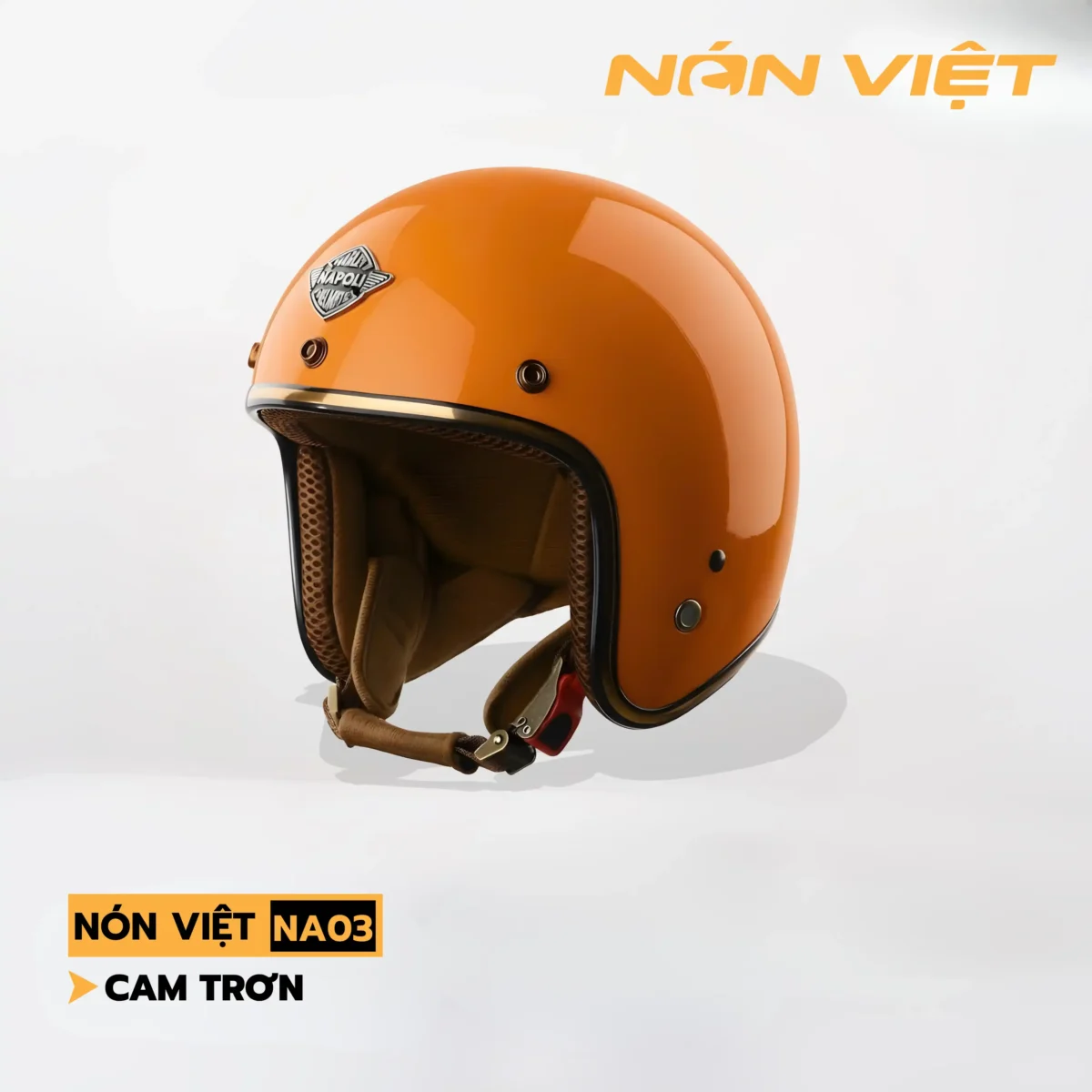 Mũ Bảo Hiểm 3/4 Không Kính Napoli Chính Hãng - Ảnh 3