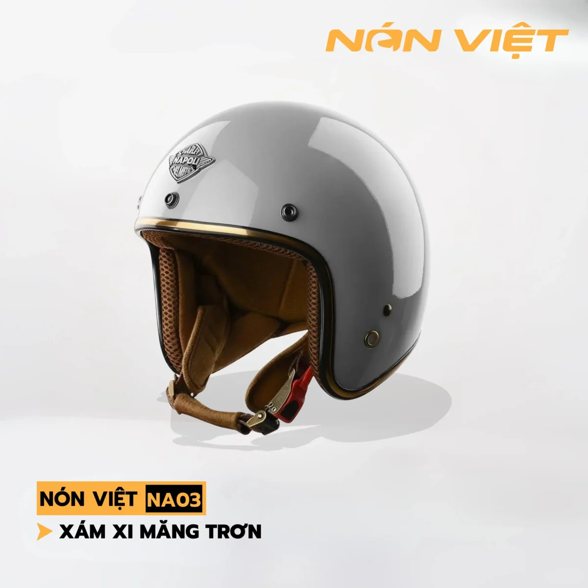 Mũ Bảo Hiểm 3/4 Không Kính Napoli Chính Hãng - Ảnh 2