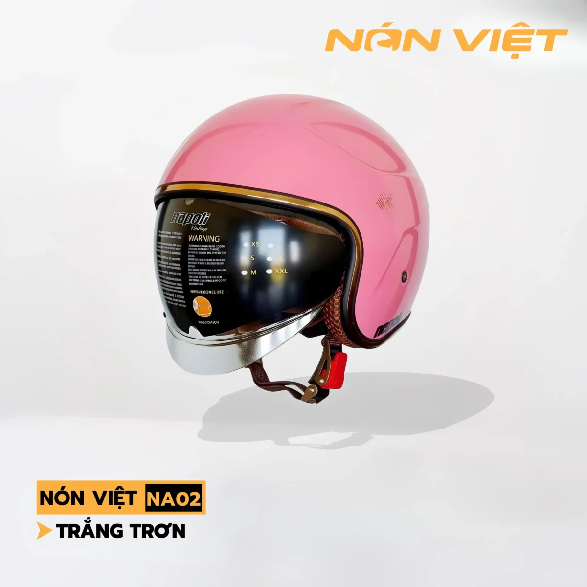 Mũ Bảo Hiểm 3/4 Kính Âm Napoli Chính Hãng - Ảnh 8