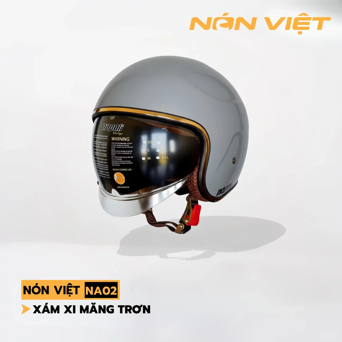 Mũ Bảo Hiểm 3/4 Kính Âm Napoli Chính Hãng - Ảnh 7