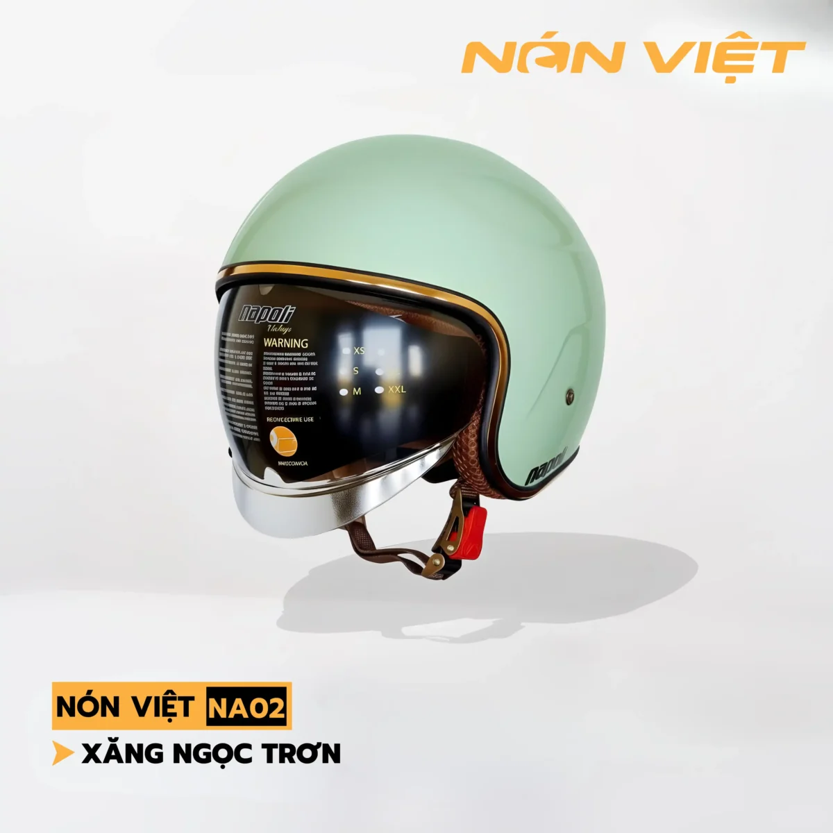 Mũ Bảo Hiểm 3/4 Kính Âm Napoli Chính Hãng - Ảnh 6