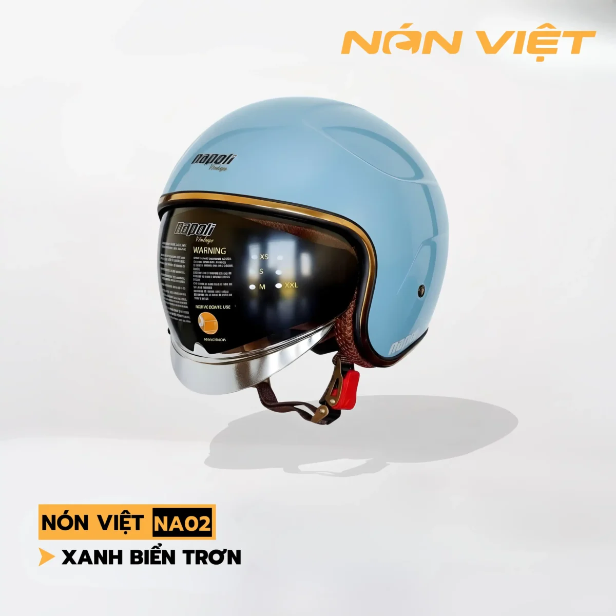 Mũ Bảo Hiểm 3/4 Kính Âm Napoli Chính Hãng - Ảnh 5
