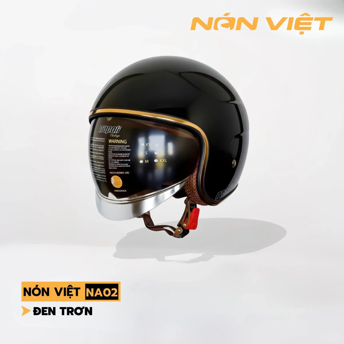 Mũ Bảo Hiểm 3/4 Kính Âm Napoli Chính Hãng - Ảnh 3