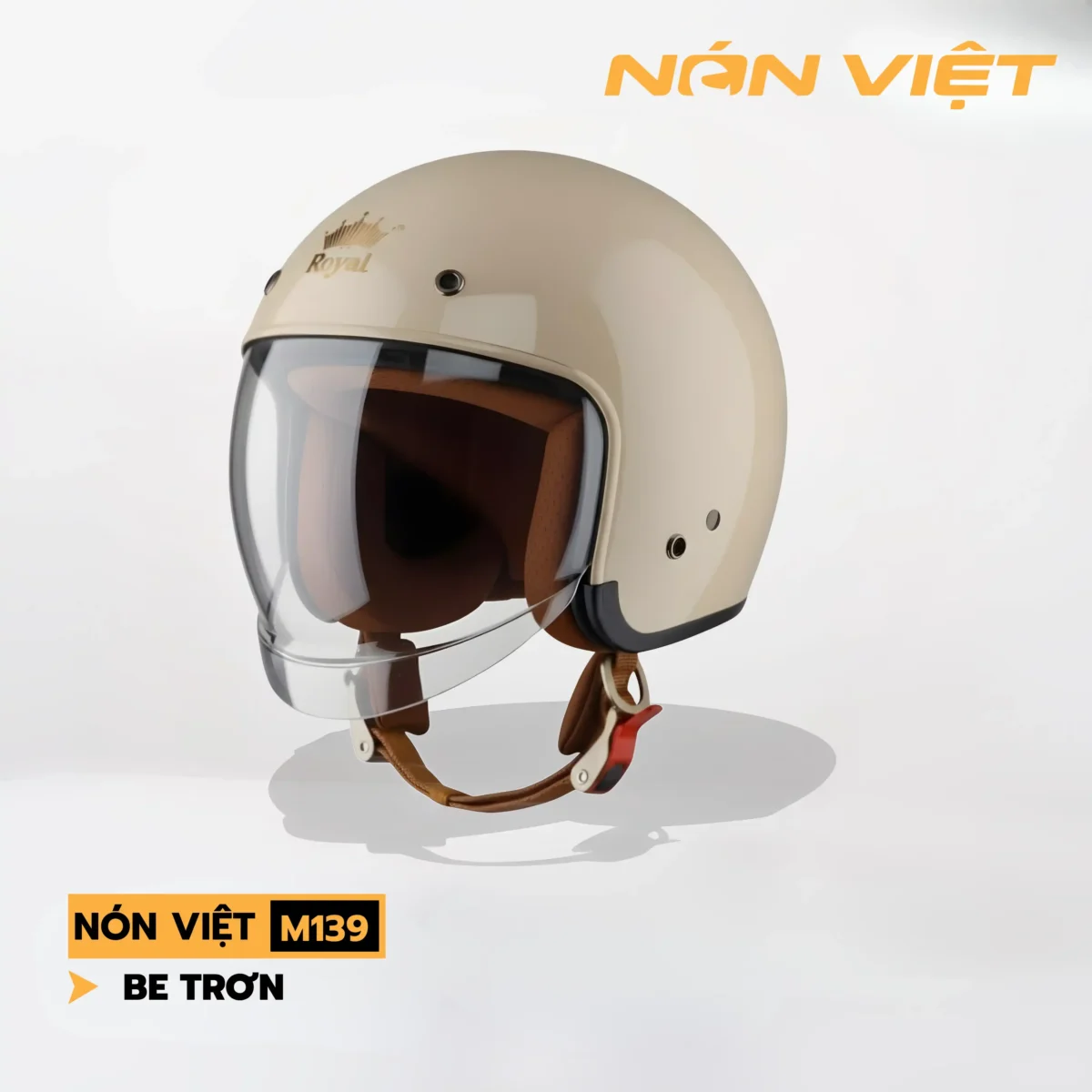 Mũ Bảo Hiểm 3/4 Có Kính Ẩn Royal Chính Hãng - Ảnh 3