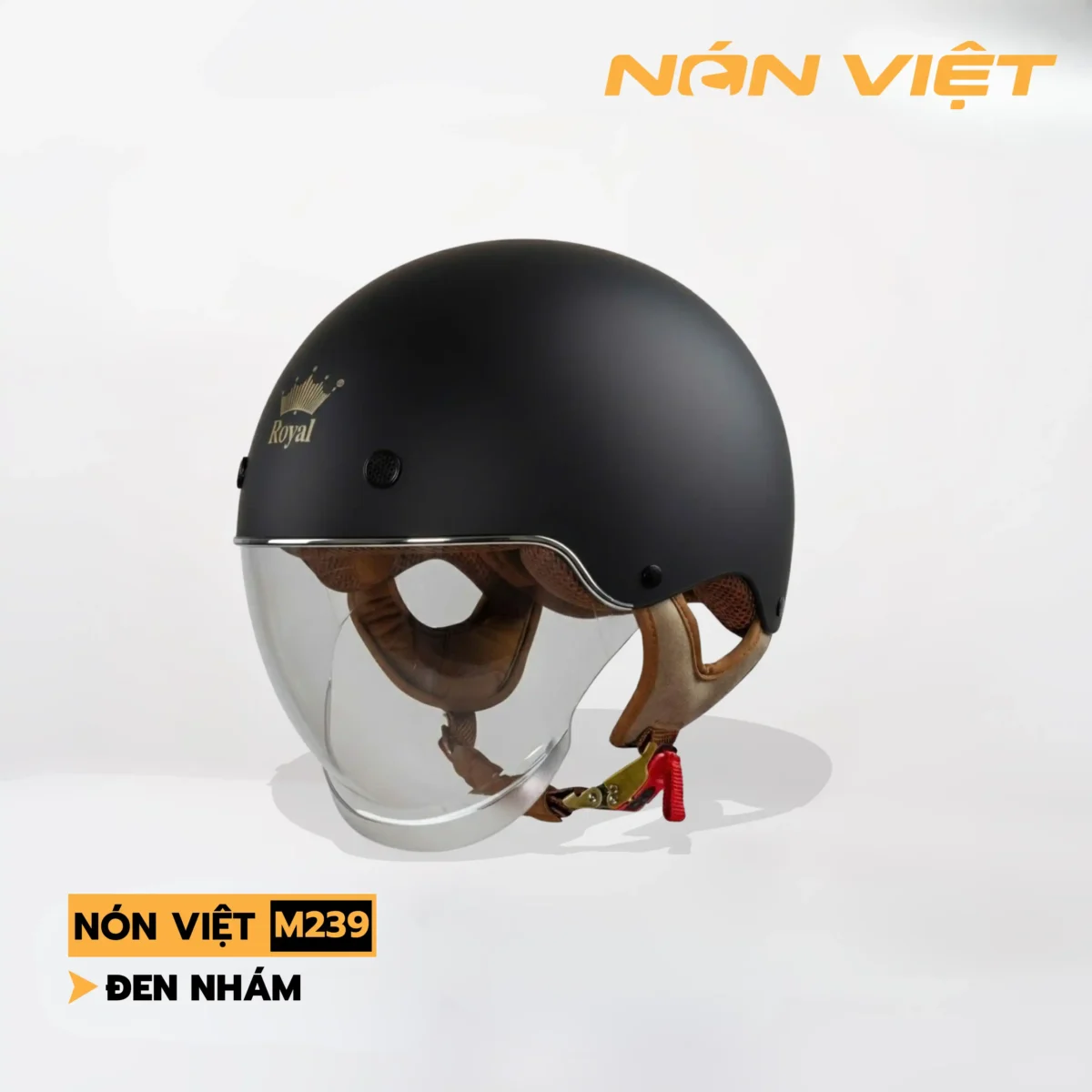 Mũ Bảo Hiểm Nửa Đầu Kính Âm Royal M239 Chính Hãng - Ảnh 8