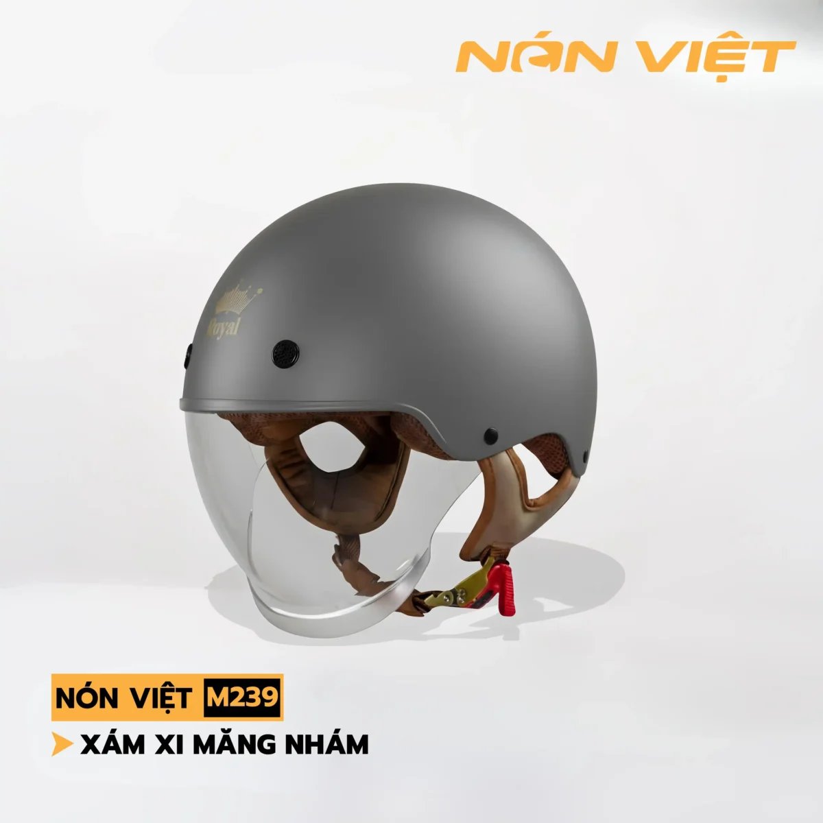 Mũ Bảo Hiểm Nửa Đầu Kính Âm Royal M239 Chính Hãng - Ảnh 7