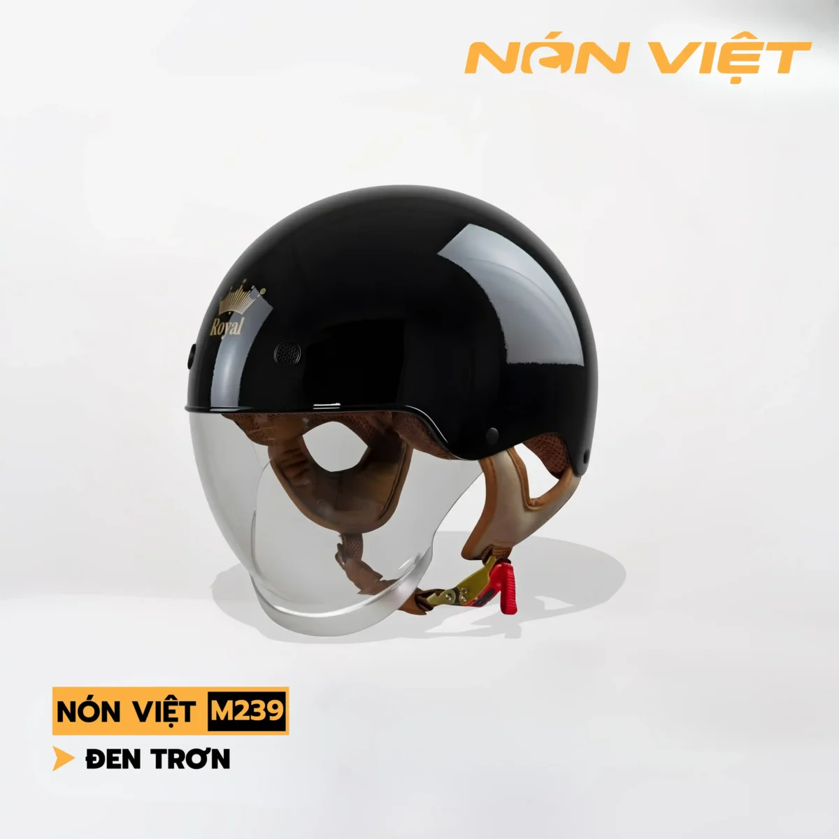 Mũ Bảo Hiểm Nửa Đầu Kính Âm Royal M239 Chính Hãng - Ảnh 5
