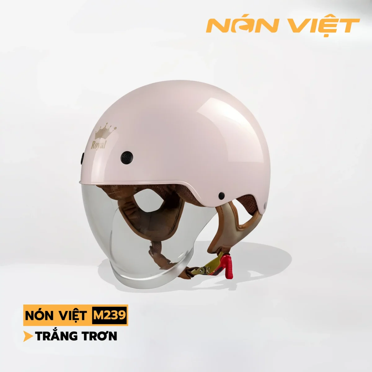 Mũ Bảo Hiểm Nửa Đầu Kính Âm Royal M239 Chính Hãng - Ảnh 2