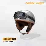 MŨ BẢO HIỂM PHI CÔNG NỬA ĐẦU CÓ ỐP TAI CAO CẤP - Ảnh 8