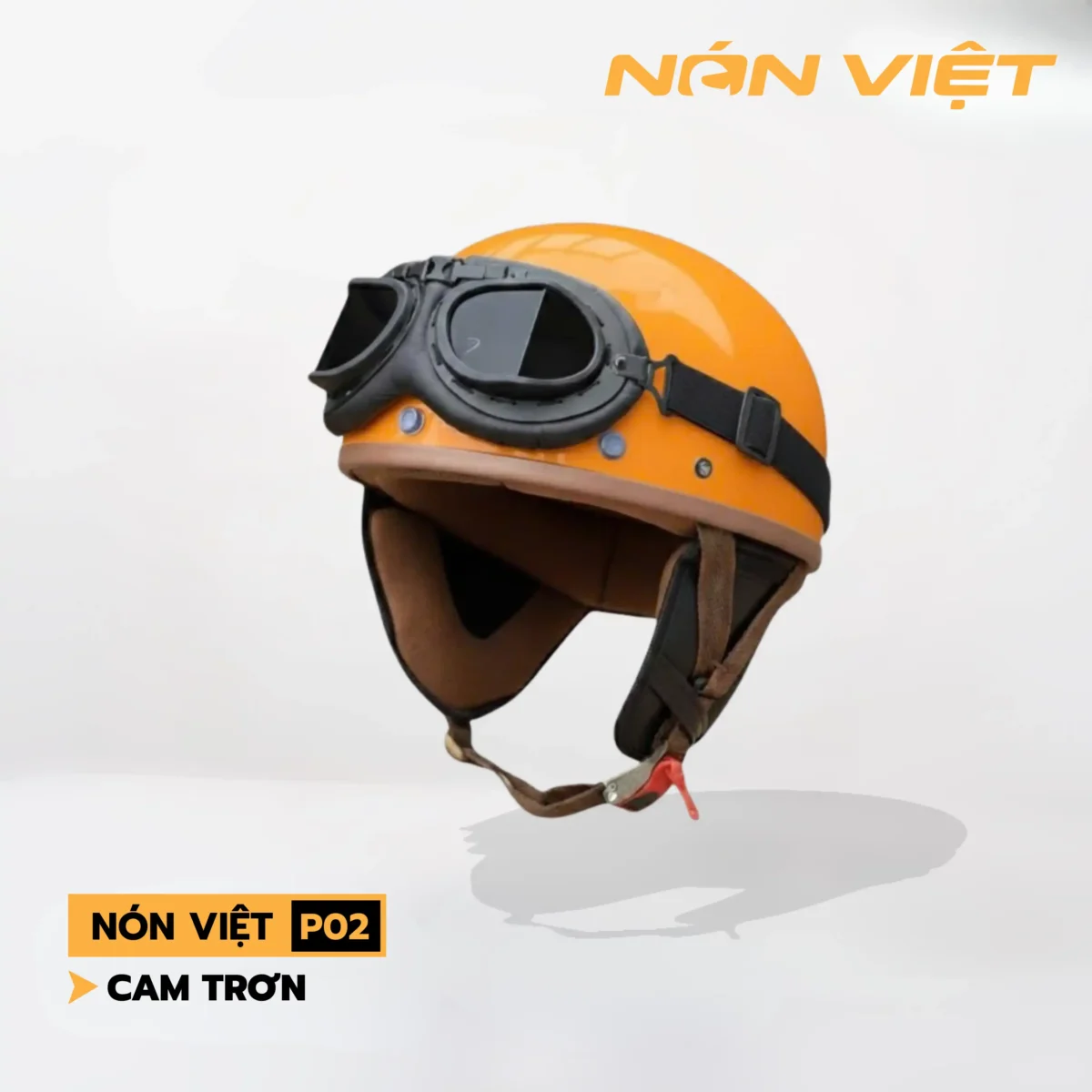 Mũ Bảo Hiểm Phi Công Nửa Đầu Có Ốp Tai Cao Cấp - Ảnh 5