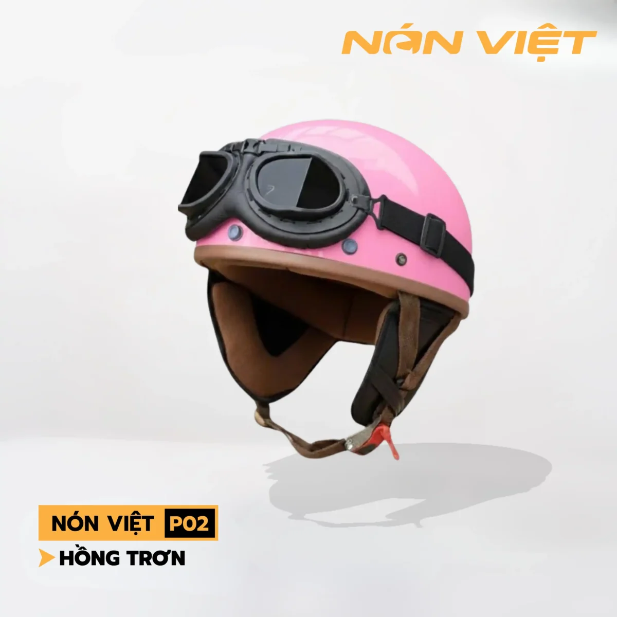 Mũ Bảo Hiểm Phi Công Nửa Đầu Có Ốp Tai Cao Cấp - Ảnh 4