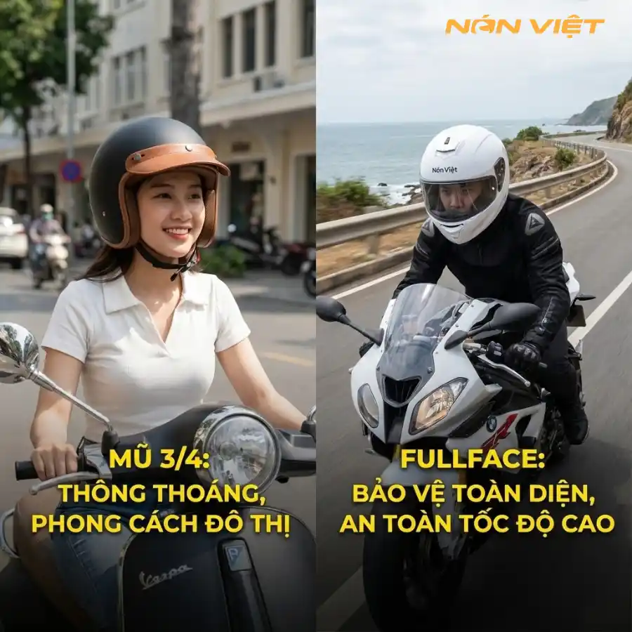 Mũ Bảo Hiểm Fullface Có An Toàn Hơn Không