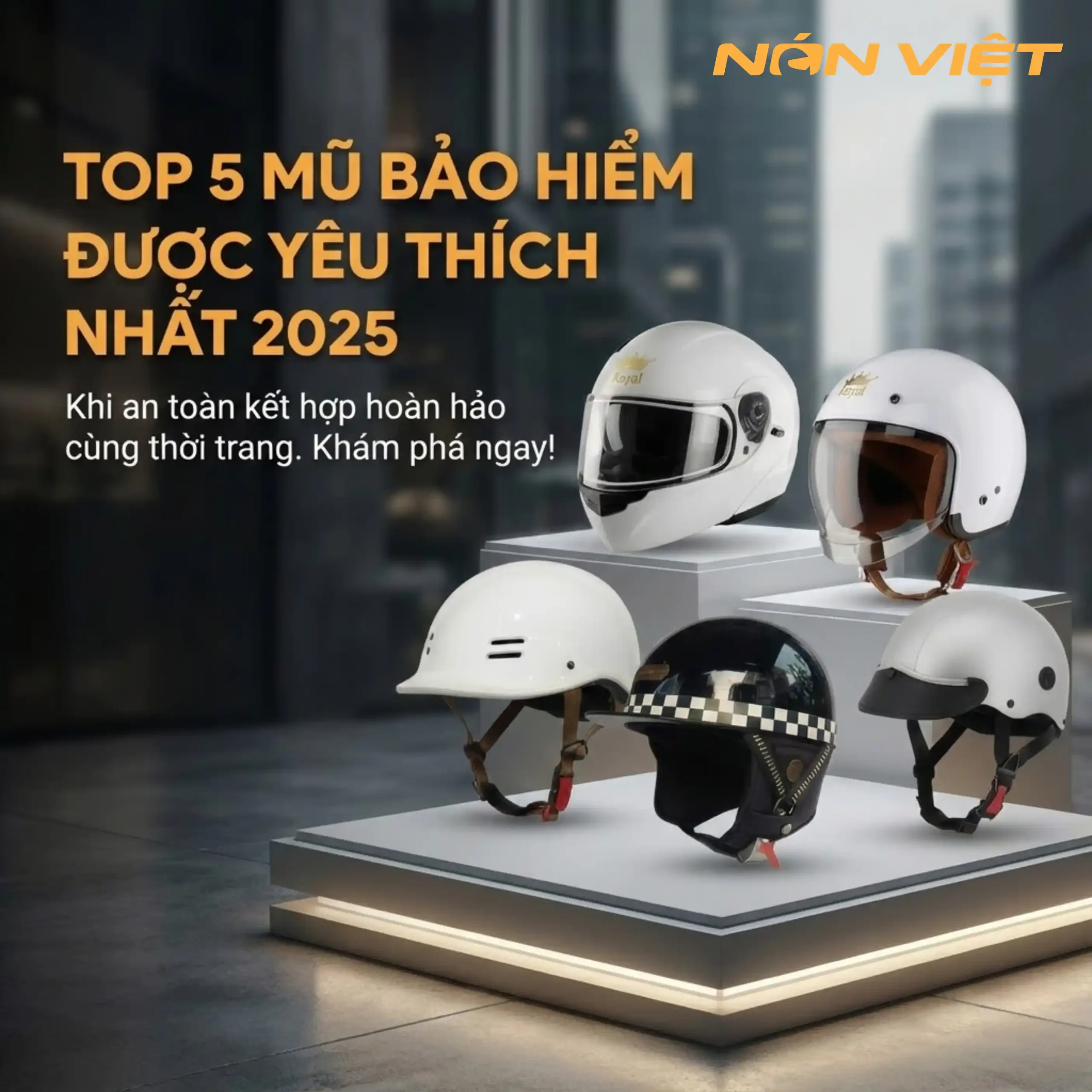 Top 5 mũ bảo hiểm được yêu thích nhất 2025