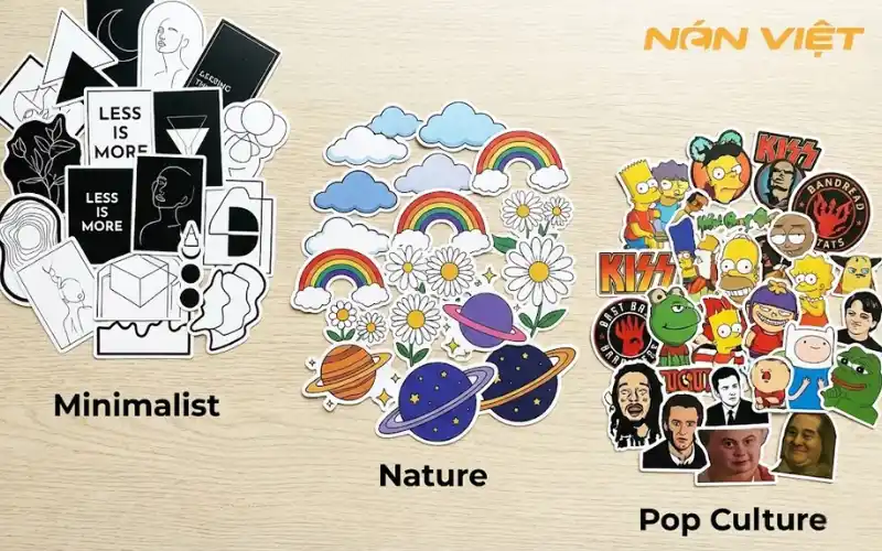 Các Loại Sticker Dán Mũ Bảo Hiểm Cute Theo Chủ Đề