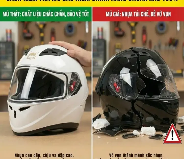 Cách Kiểm Tra Mũ Bảo Hiểm Chính Hãng Chuẩn Xác 100%