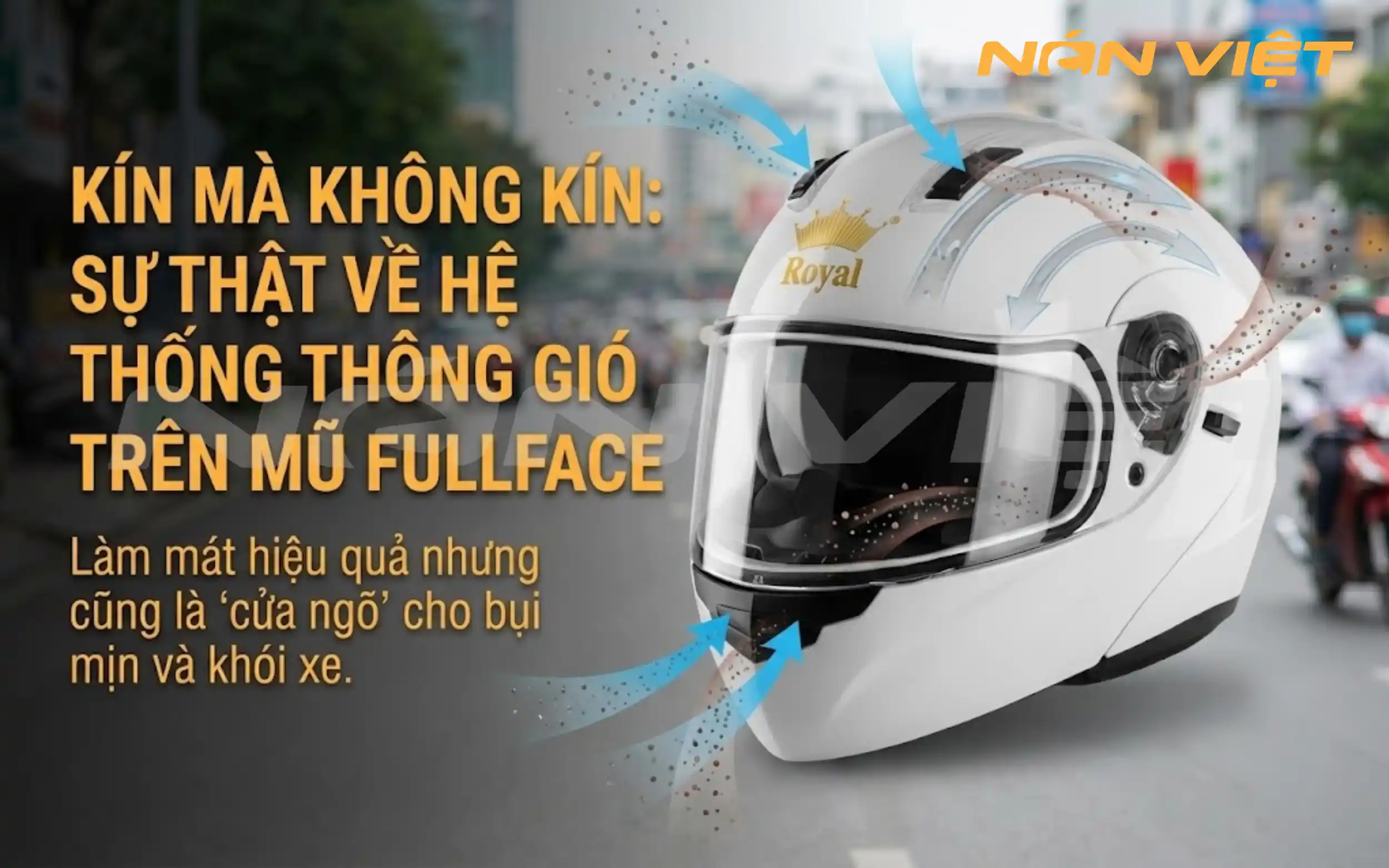 Cấu Tạo Hệ Thống Thông Gió Của Mũ Fullface