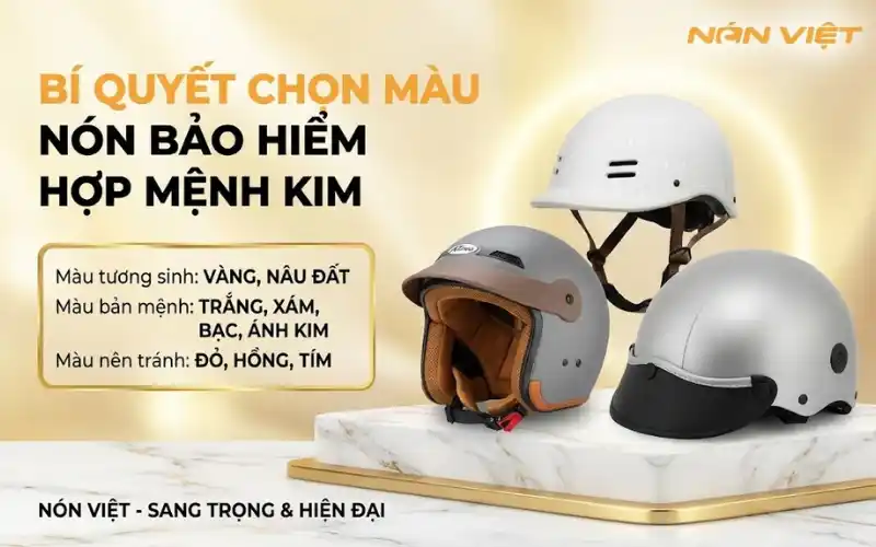 Chọn Màu Nón Bảo Hiểm Hợp Mệnh Kim
