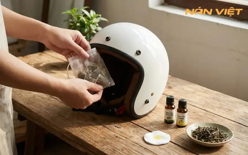 Mẹo Xử Lý Mũ Bảo Hiểm Bị Hôi Tại Nhà Hiệu Quả Nhất 5 Dùng Tinh Dầu Hoặc Túi Trà Khử Mùi Mũ Bảo Hiểm