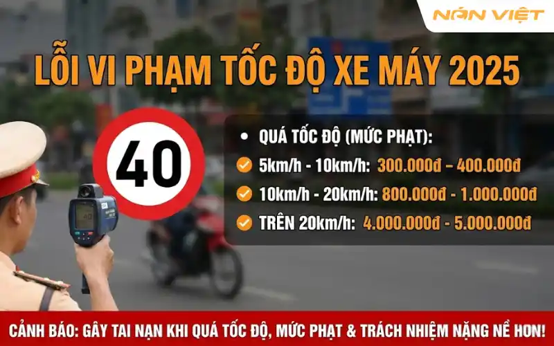 Lỗi Điều Khiển Xe Máy Chạy Quá Tốc Độ