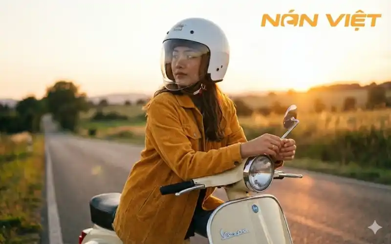 Mũ Bảo Hiểm 3 4 Phong Cách Vintage Cổ Điển