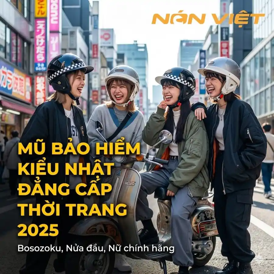 Mũ Bảo Hiểm Kiểu Nhật đẳng Cấp Thời Trang 2025