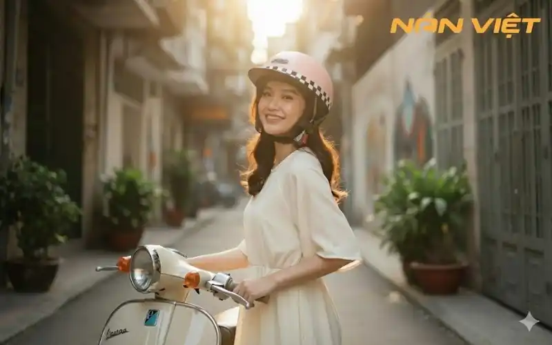 Mũ Bảo Hiểm Màu Pastel