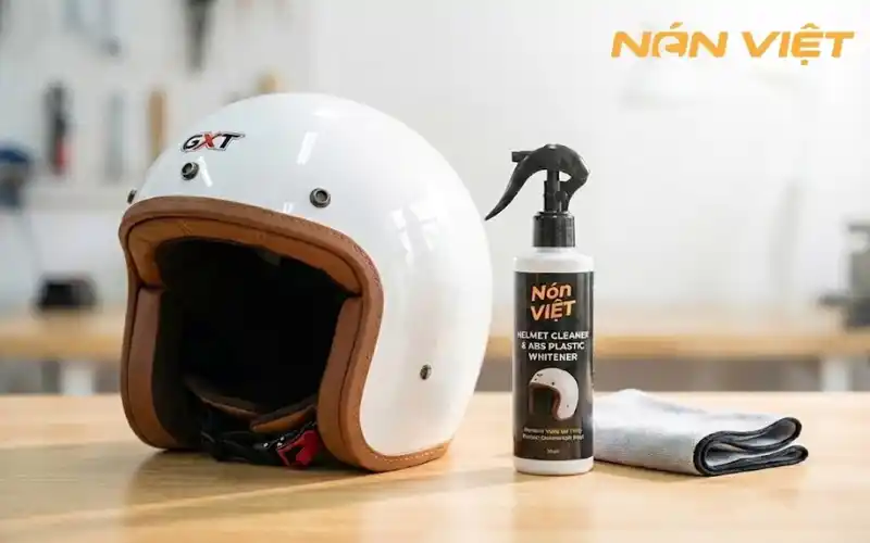 Phương Pháp Tẩy Ố Vàng Mũ Bảo Hiểm Bằng Dung Dịch Tẩy Rửa Chuyên Dụng