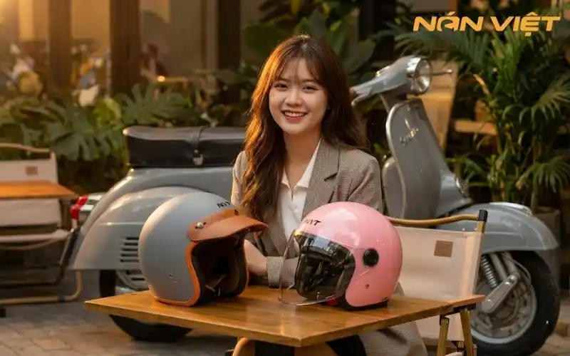 Nón Bảo Hiểm Nữ Cao Cấp - Top Mẫu Đẹp Nhất Và Chính Hãng 2025 2 Xu Hướng Phong Cách Mũ Bảo Hiểm Vintage Và Minimalist Cho Phái Đẹp