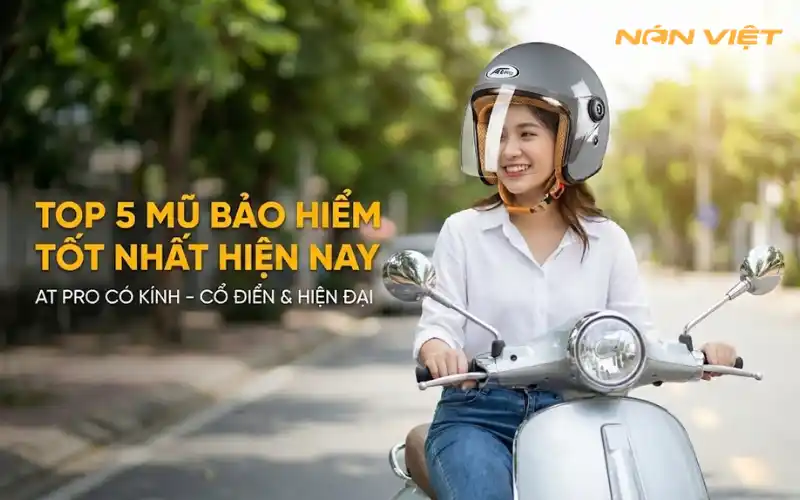 Mũ Bảo Hiểm At Pro Có Kính