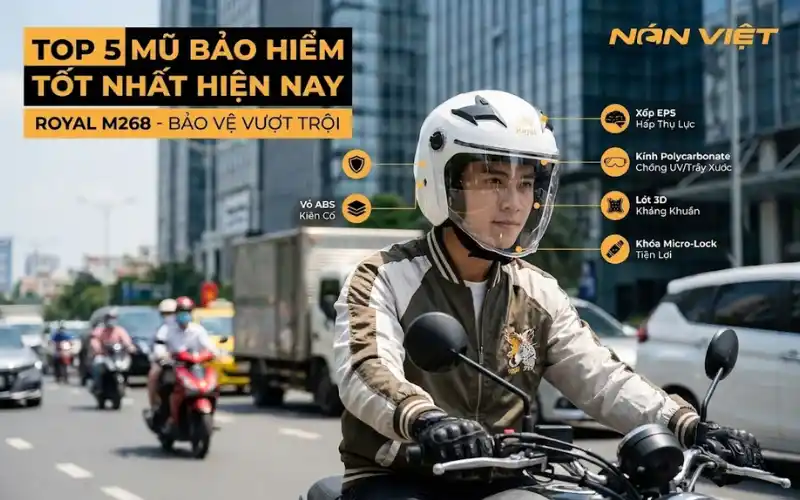 Mũ Bảo Hiểm Royal M268